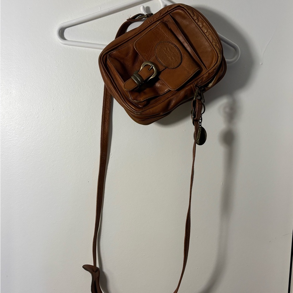 American Angel - Vintage 90s Leather Crossbody Purse - Picture 3 of 8